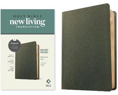 NLT Personal Size Giant Print Bible Filament Green