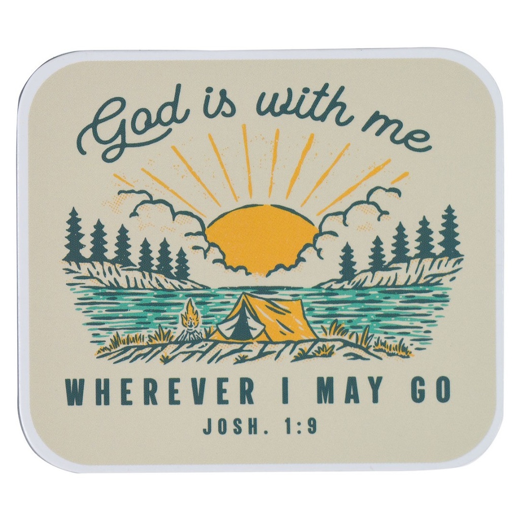 Magnet God Is With Me Joshua 1:9