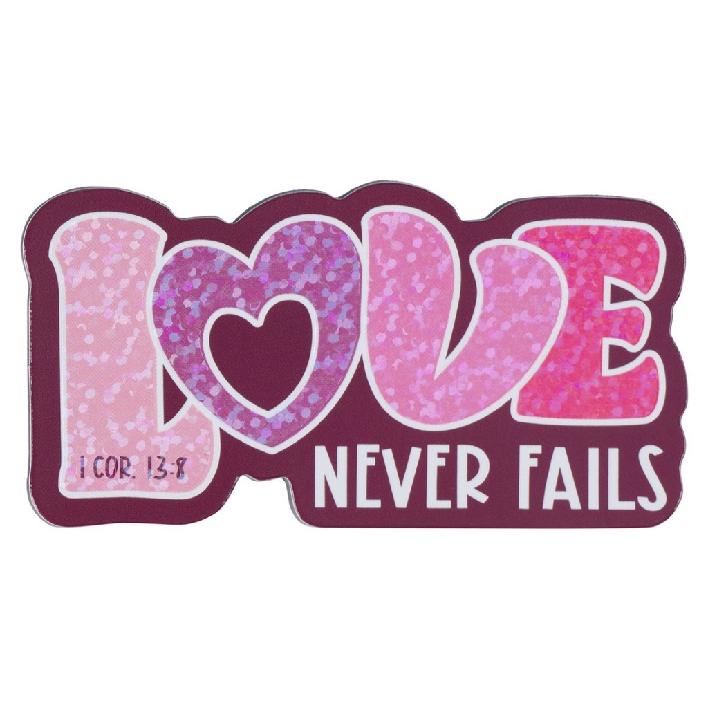 Magnet Love Never Fails 1 Corinthians 13:8