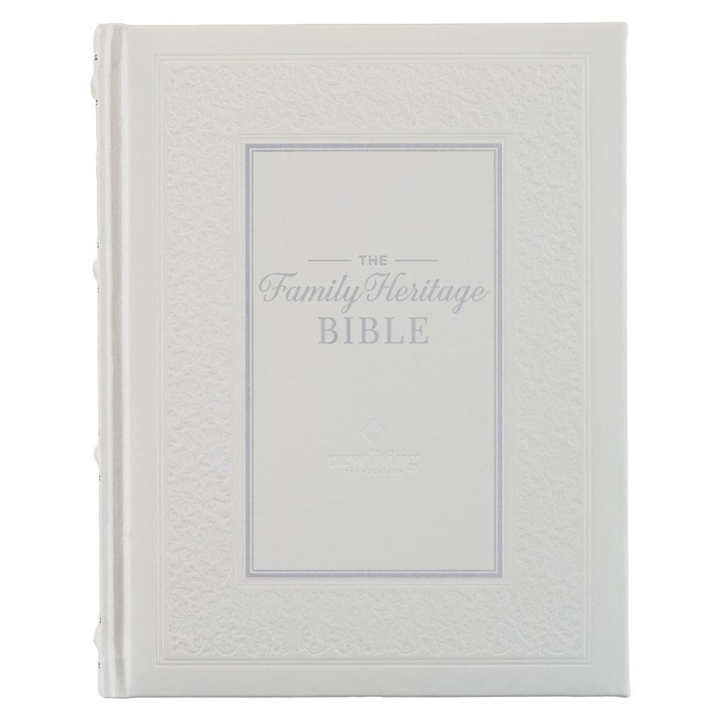 NLT Family Heritage Bible White Faux Leather