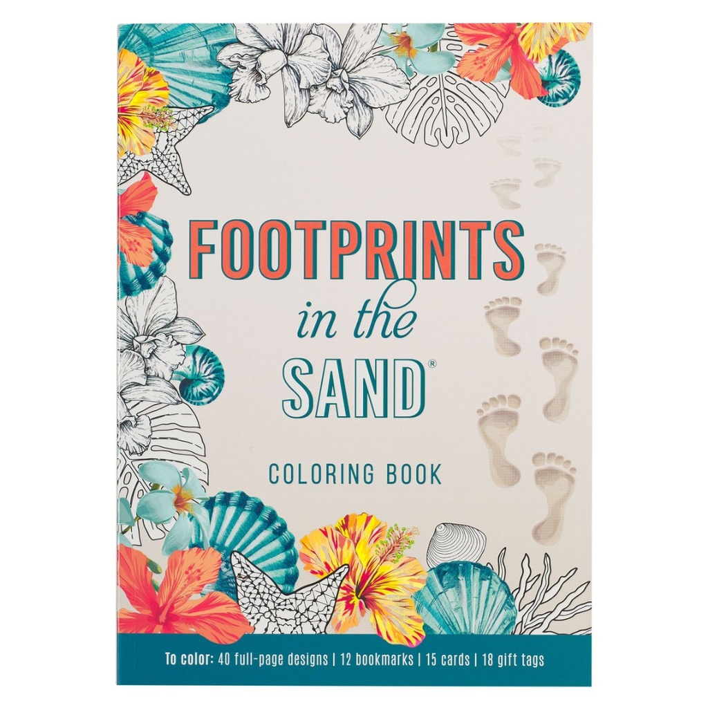 Footprints In the Sand Colouring Book