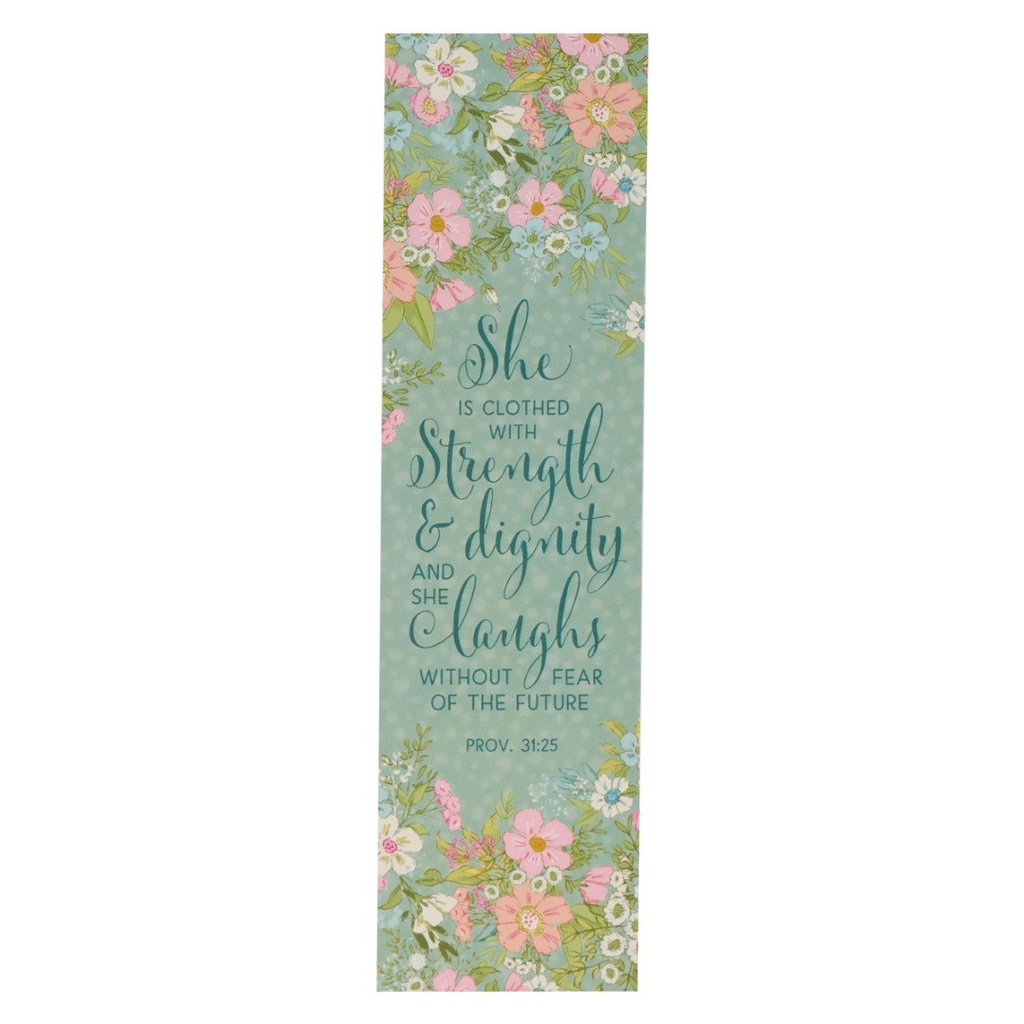 BMK Strength and Dignity Teal Floral (10 Pack)