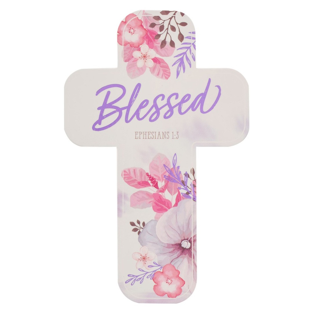 BMK Cross Blessed Purple Floral 12Pk