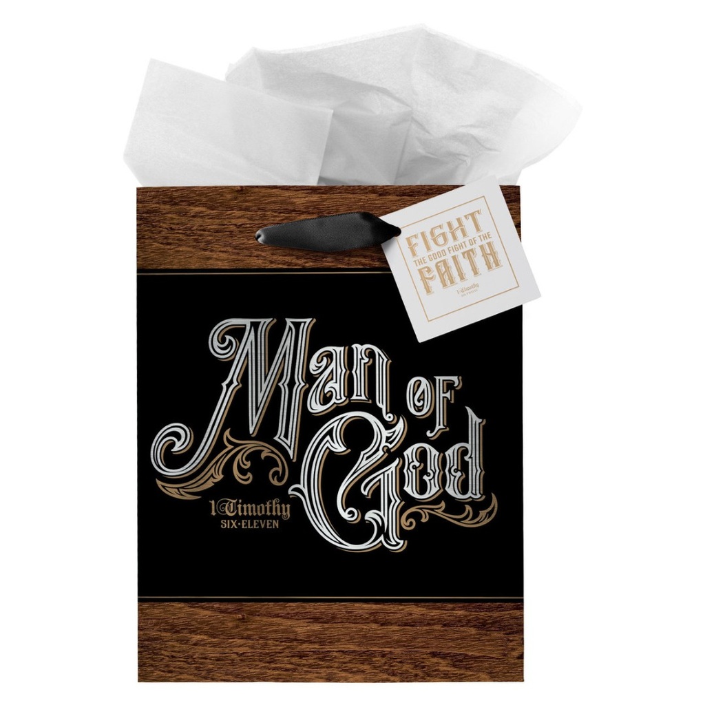 Gift Bag Medium Man of God Brown