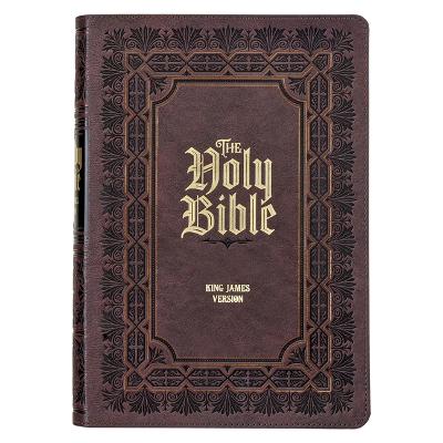 KJV Large Print Burgundy Luxleather Thumb Index