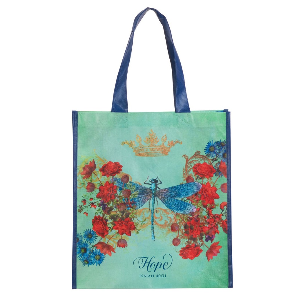 Tote Bag Hope Dragonfly Teal