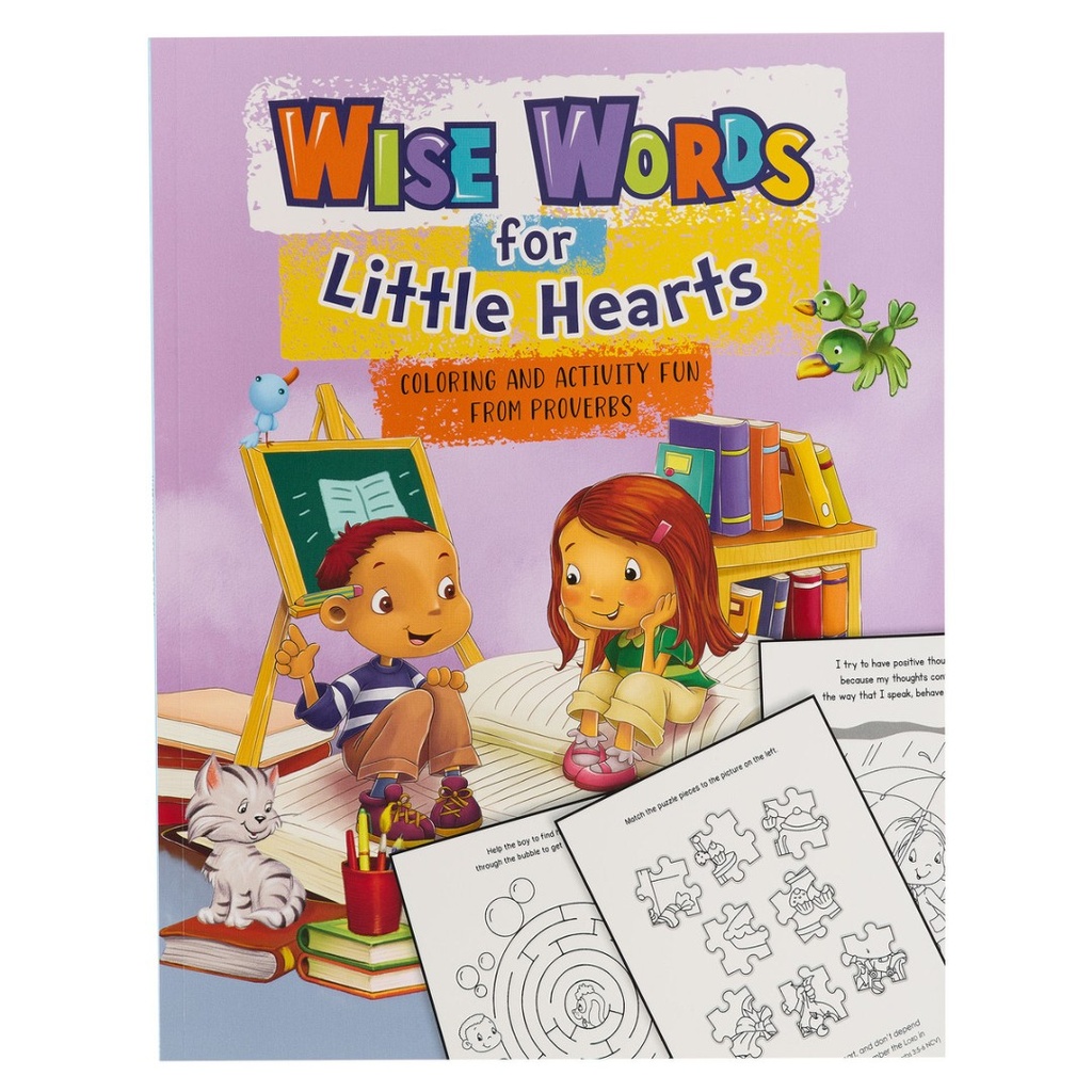 Wise Words For Little Hearts Colouring Activity Book