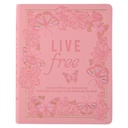 Live Free 366 Devotions Pink Faux Leather