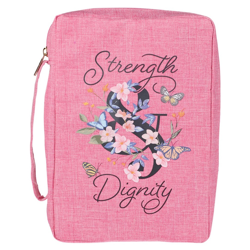 Bible Case Med Strength & Dignity Pink Canvas  (IOS)