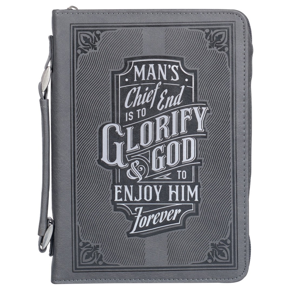 Bible Case Large Mans Chief End Green