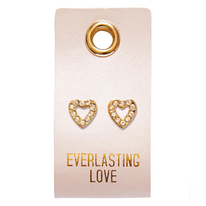 Stud Earrings Heart Everlasting Love