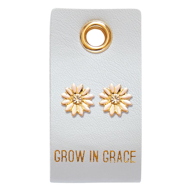Stud Earrings Flower Grow In Grace