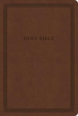 CSB Large Print Thinline Bible Value Ed Brown  I/L