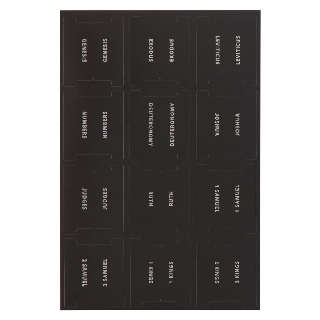 Bible Indexing Tab Black & Silver
