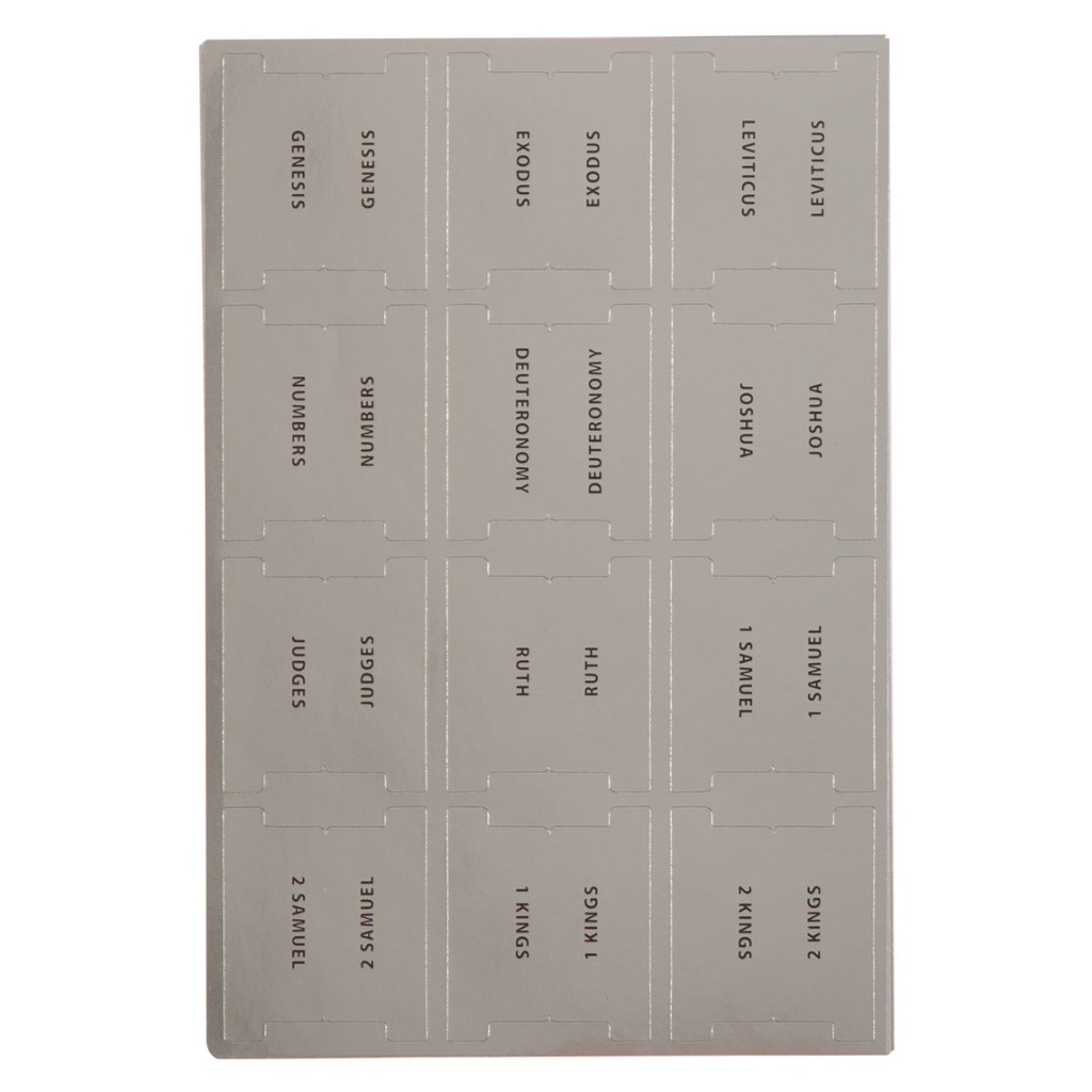 Bible Indexing Tab For Silver Edged Bible