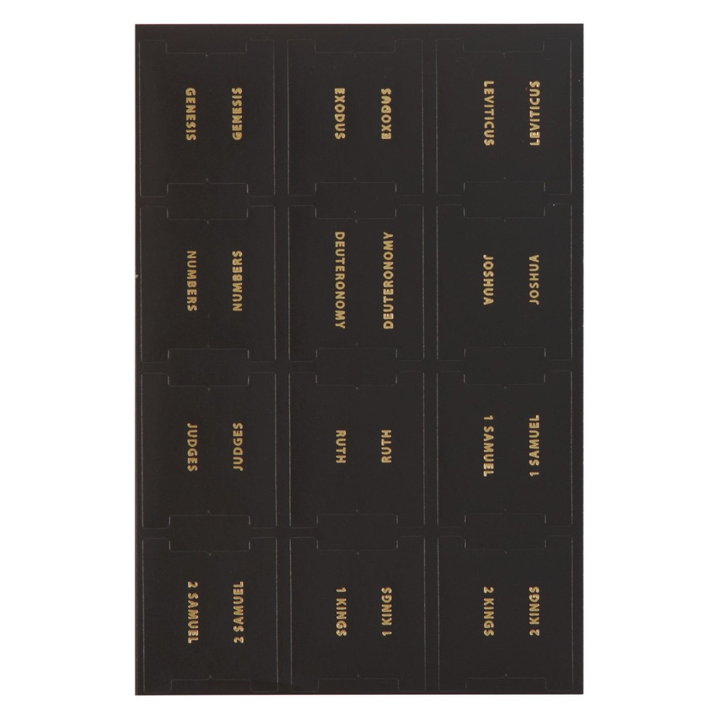 Bible Indexing Tab Black & Gold Peel & Stick