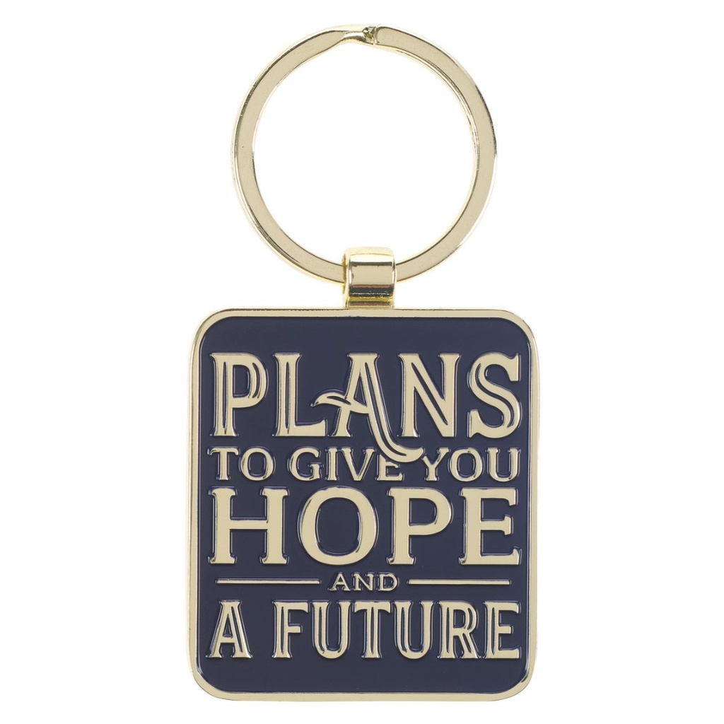 Keyring Plans To Give You Hope Blue Metal