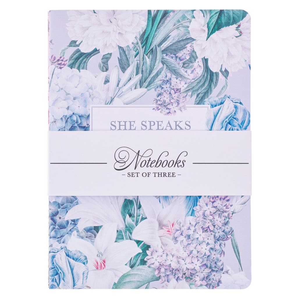 Notebook Set Large Graceful Peonies 3/Set