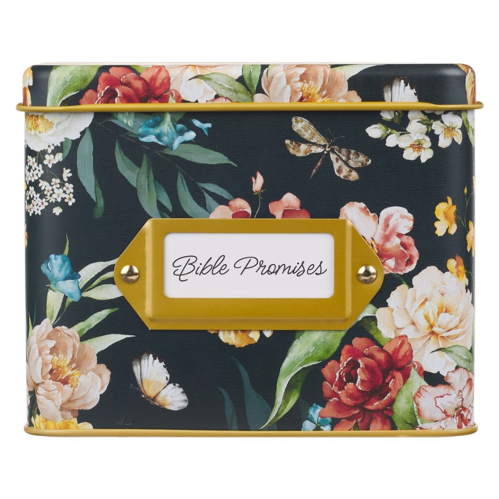 Tin Bible Promises Floral Devotional Cards