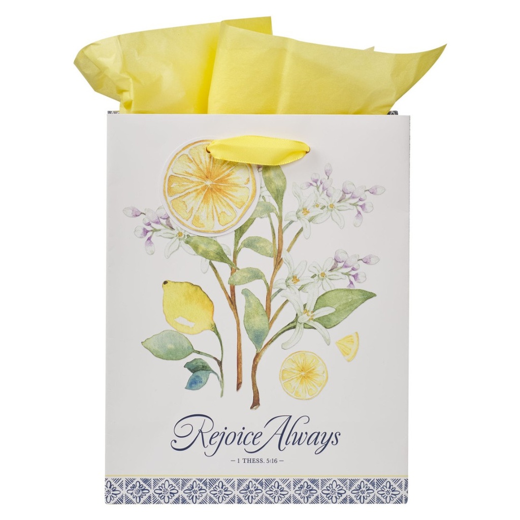 Gift Bag Med Rejoice Always Lemons