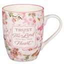 Mug Trust In Lord Pink Watercolour Floral 