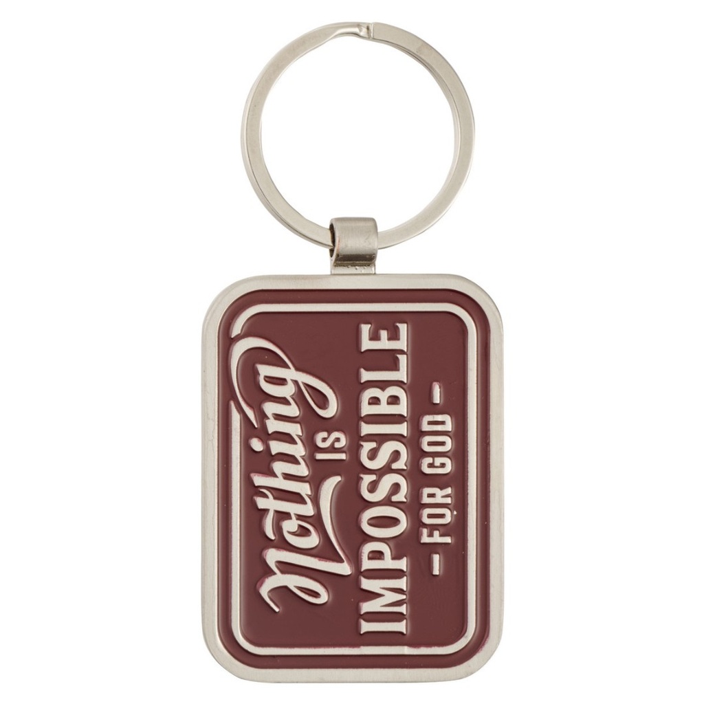 Keychain Nothing Is Impossible Brown