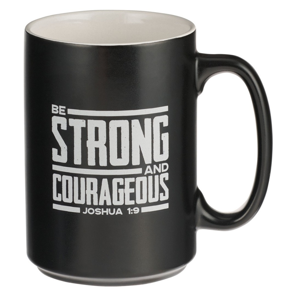 Mug Strong & Courageous Black Lion