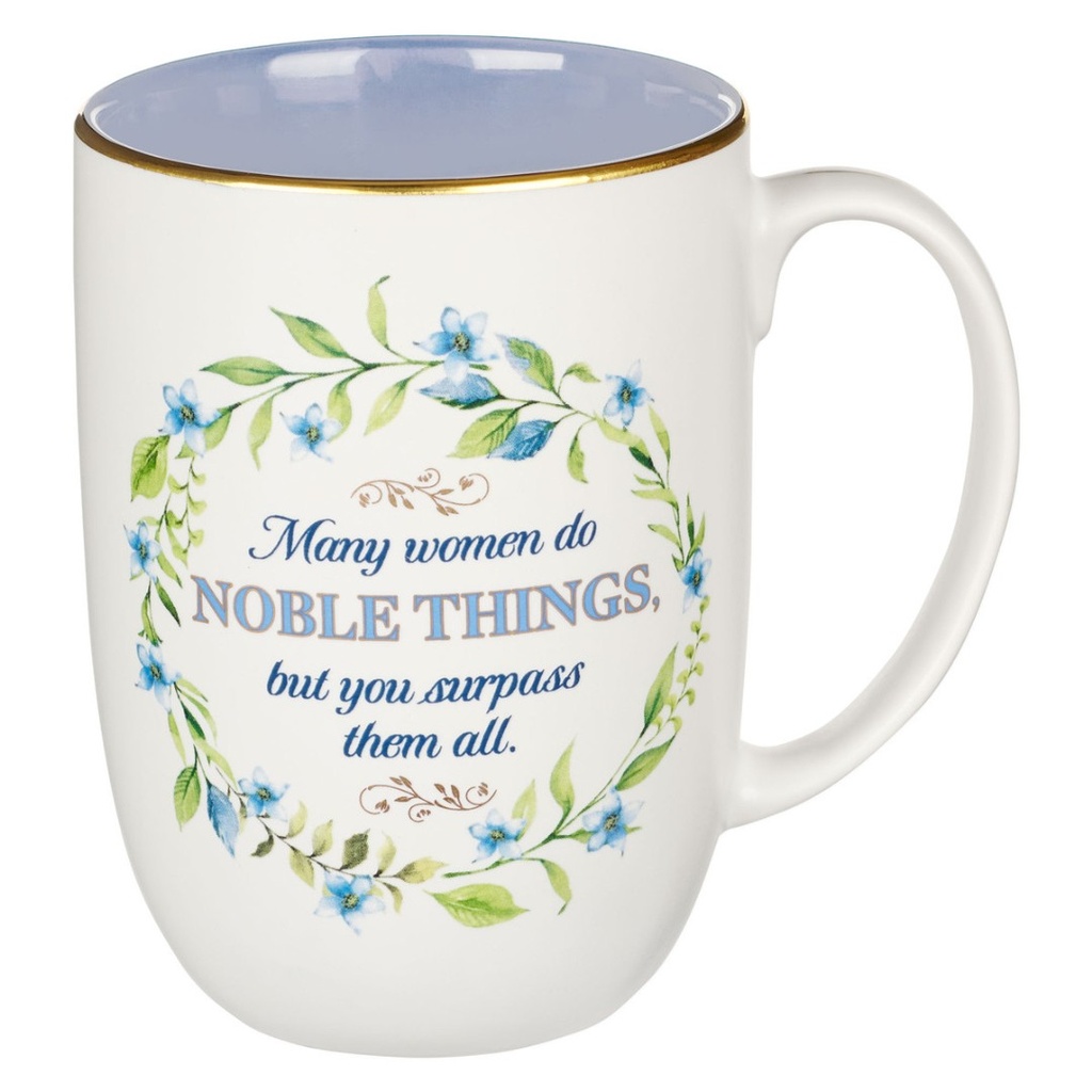 Mug Noble Things White Floral Wreath