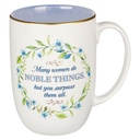 Mug Noble Things White Floral Wreath