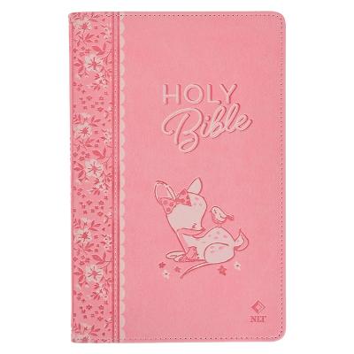 NLT Baby Keepsake Bible Pink Deer