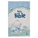 NLT Baby Keepsake Bible Blue Elephant Floral