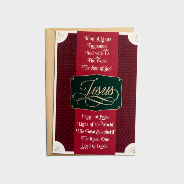 GC: Christmas Boxed Names of Jesus Red (Light Blue)