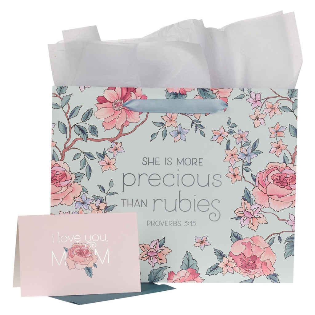 Gift Bag Large Landscape Precious Than Rubies w/Card