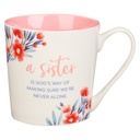 Mug A Sister Is God's Way Pink Floral