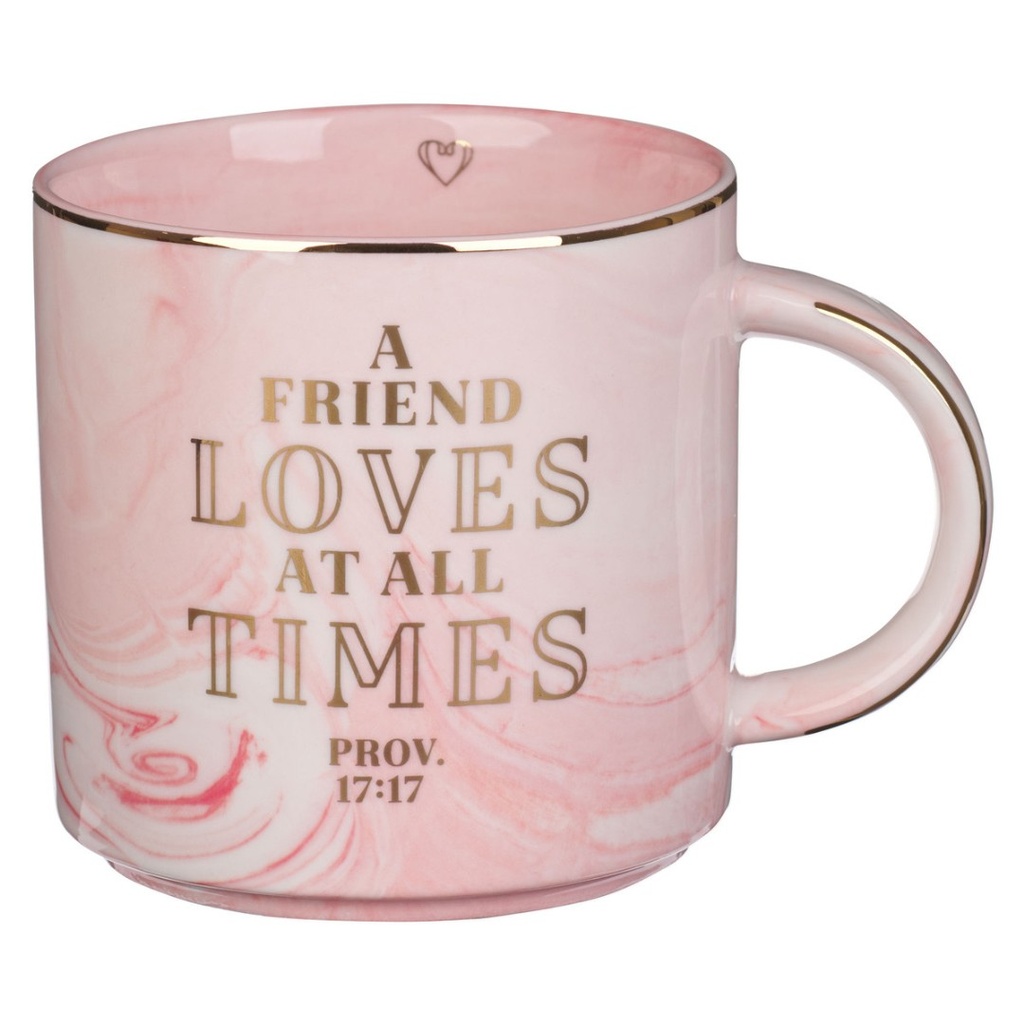 Mug A Friend Loves At All Times Pink/Gold