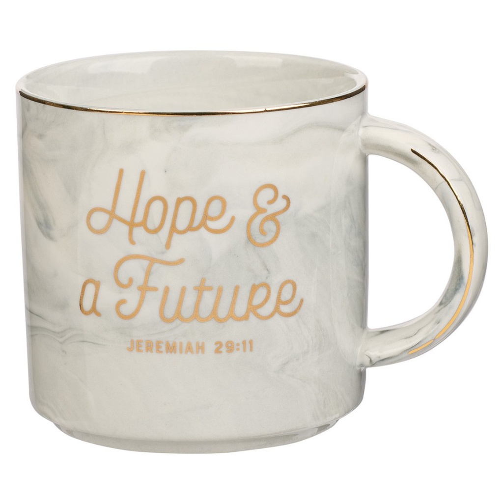 Mug Hope & A Future White/Gold