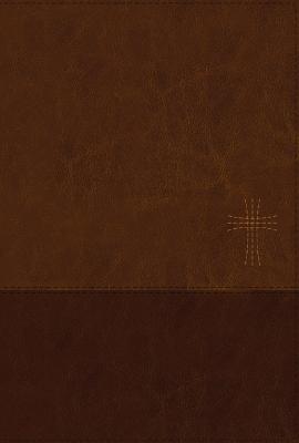 NIV Thinline Bible Large Print Zippered Brown I/L