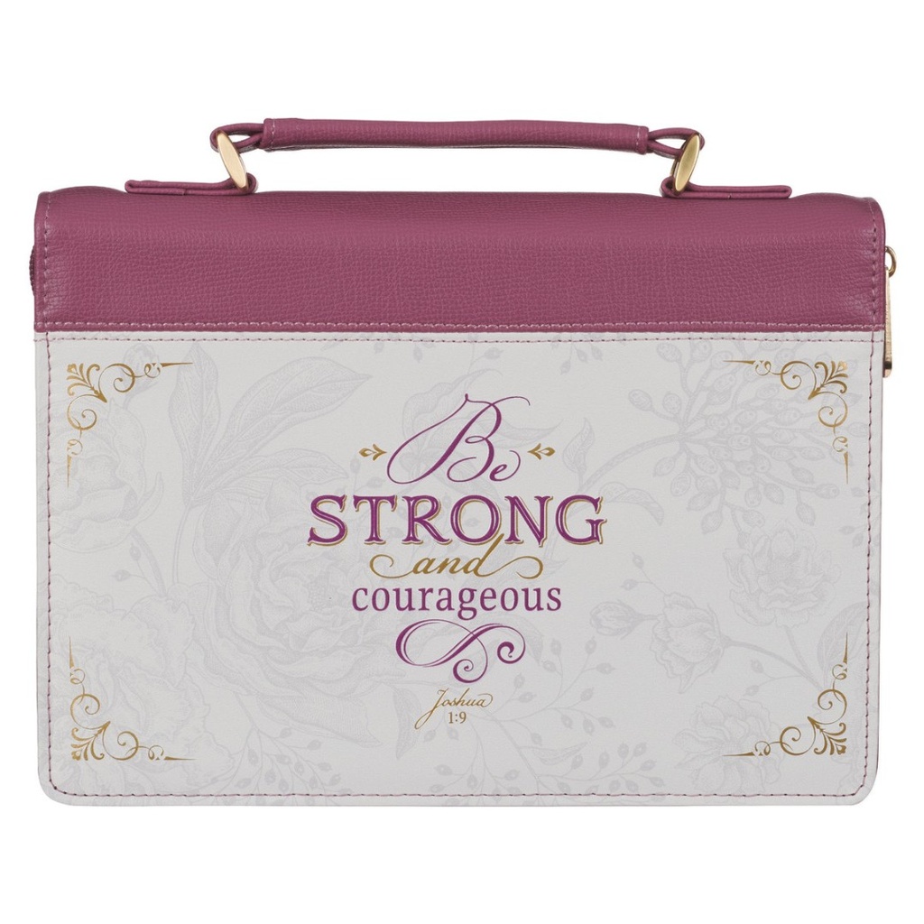 Bible Case Large Be Strong Topas Pink