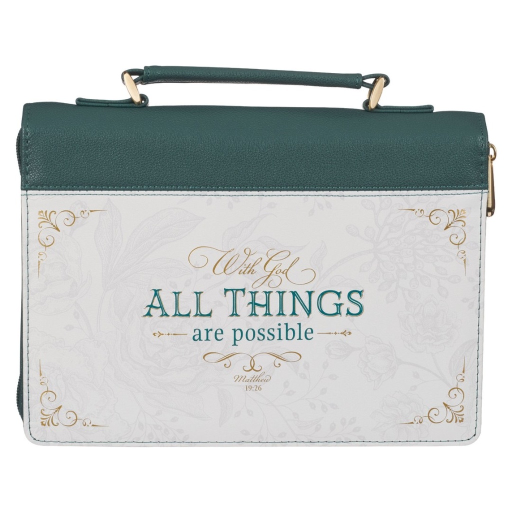 Bible Case Medium All Things Are Possible Green