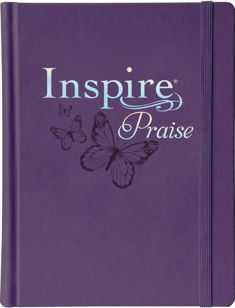 NLT Inspire Praise Bible Filament-Enabled Purple H/C