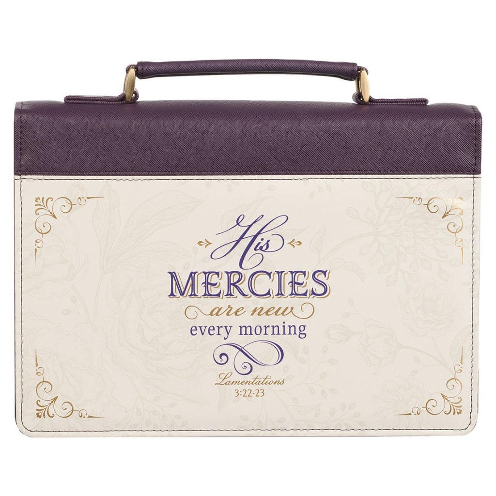 Bible Case Medium His Merices Are New Purple