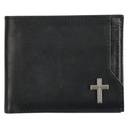 Wallet Silver Cross Black Genuine Leather