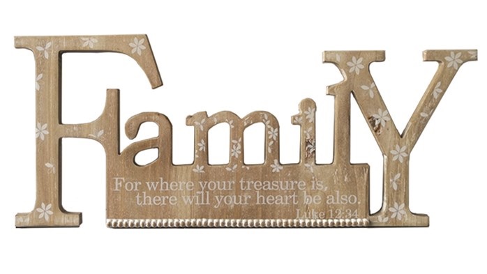 Wood Decor Family Luke 12:34