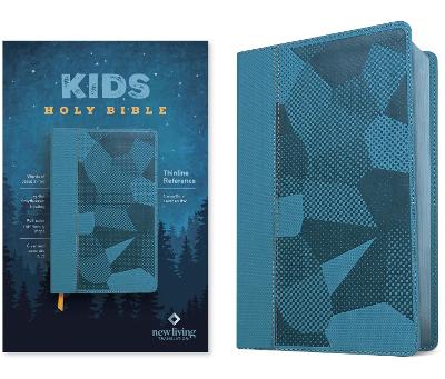 NLT Kids Bible Thinline Reference Ed Camo Blue I/L