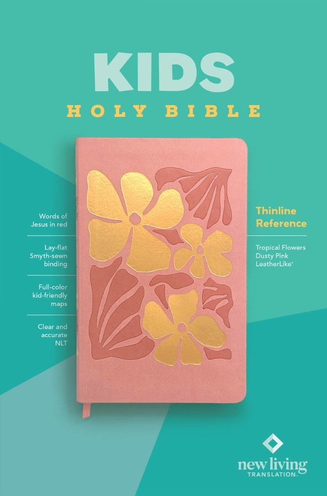 NLT Kids Bible Thinline Reference Ed Dusty Pink I/L