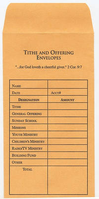Tithe and Offering Envelope 100Pk
