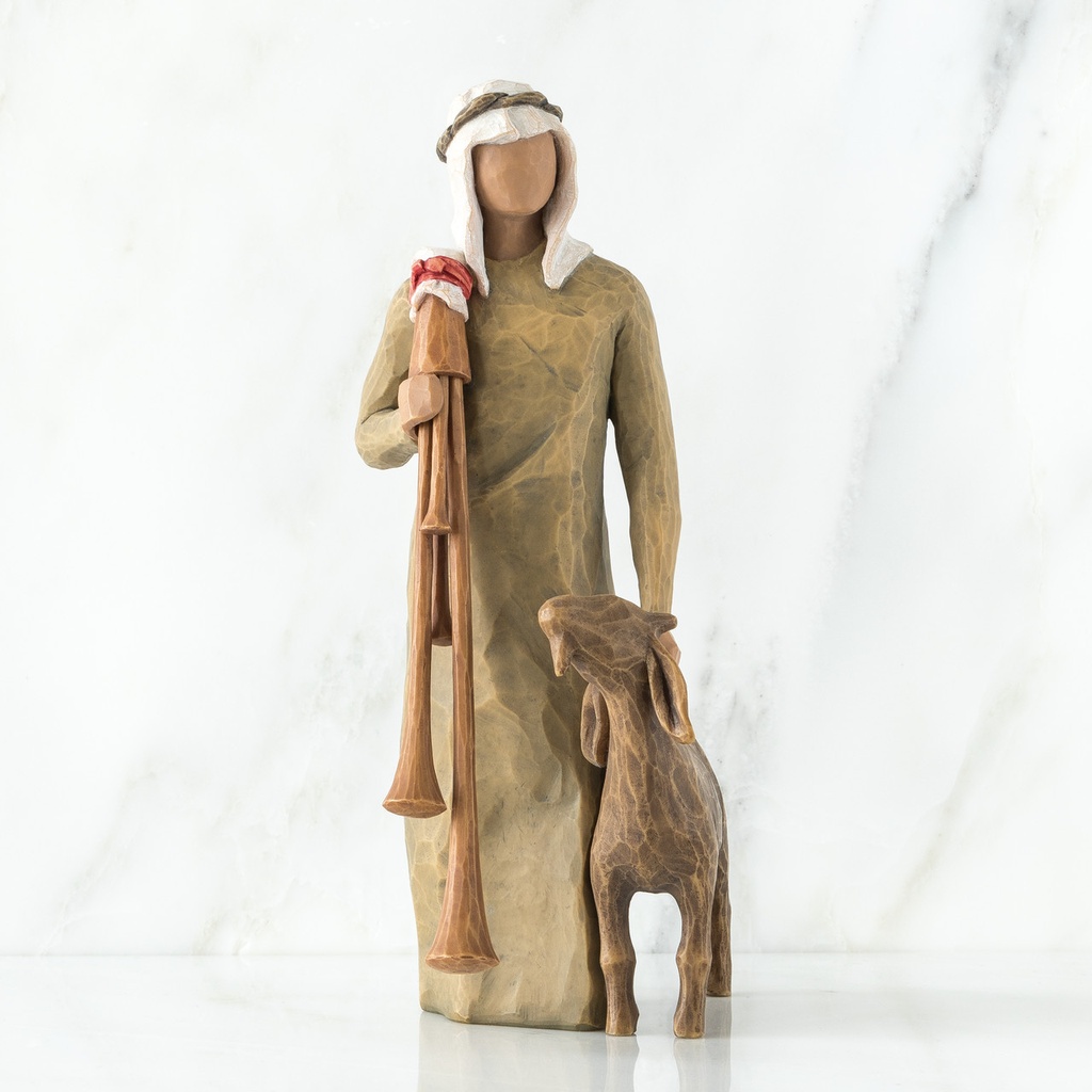 Nativity Shepherd with Bagpipe (Zampognaro) Willow Tree