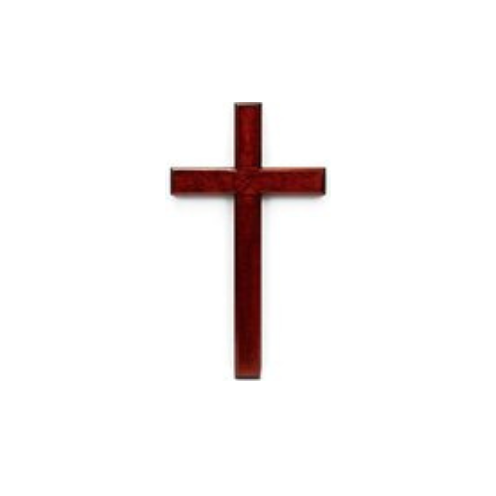 Cross Mahogany 25cm Wall Hanging