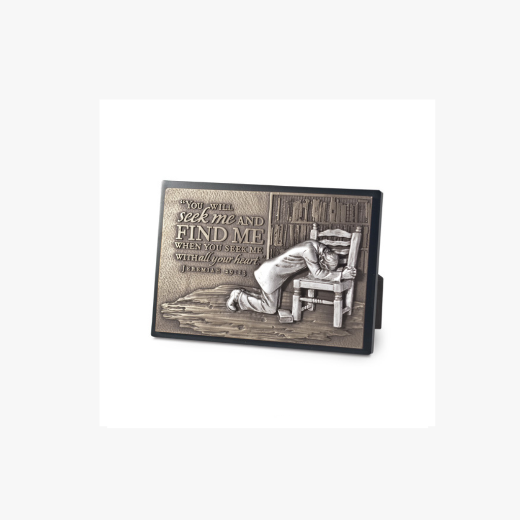 Moments of Faith Plaque Praying Man Resin