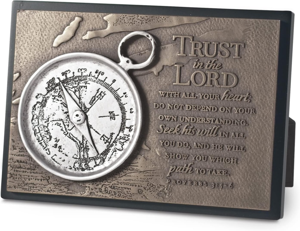 Moments of Faith Plaque Compass Resin